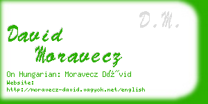 david moravecz business card